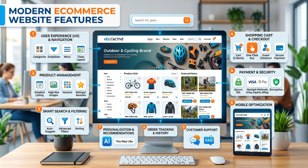 ecommerce website features